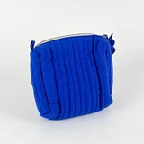 Blue Vertical-Quilt Cotton Toiletry Case – view 4