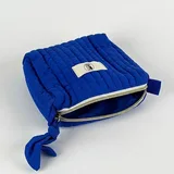 Blue Vertical-Quilt Cotton Toiletry Case – view 3