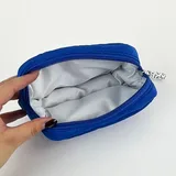 Royal Blue Puff Quilted Polyester Toiletry Bag – view 4