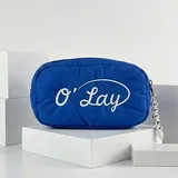 Royal Blue Puff Quilted Polyester Toiletry Bag – view 1
