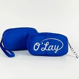 Royal Blue Puff Quilted Polyester Toiletry Bag – view 3