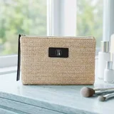 Natural Straw Cosmetic Bag with Zipper – view 6
