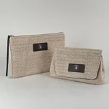 Natural Straw Cosmetic Bag with Zipper – view 5