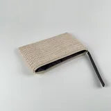 Natural Straw Cosmetic Bag with Zipper – view 3