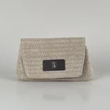 Beige Woven Straw Makeup Bag – view 5