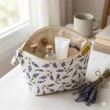Floral Polyester Drawstring Cosmetic Bag – view 2
