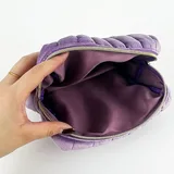Purple Quilted Velvet Makeup Bag – view 4
