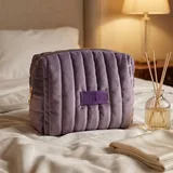 Purple Quilted Velvet Makeup Bag – view 1