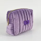 Purple Quilted Velvet Makeup Bag – view 2