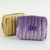 Purple Quilted Velvet Makeup Bag – view 5