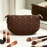 Brown Embossed Neoprene Makeup Bag – view 1