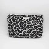 Black and White Leopard Ribbed Makeup Bag – view 2