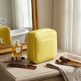 Lemon Yellow Neoprene Square Makeup Pouch – view 1