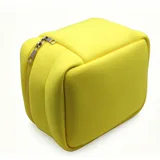 Lemon Yellow Neoprene Makeup Case with Handle – view 2