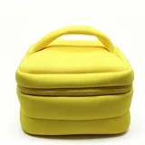 Lemon Yellow Neoprene Makeup Case with Handle – view 1