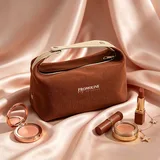 Canvas Makeup Case with Beige Top Handle – view 1