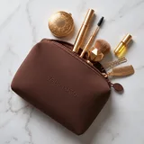 Mocha Neoprene Flat Makeup Pouch – view 1
