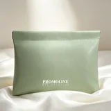 White PU Makeup Pouch with Magnetic Closure – view 2