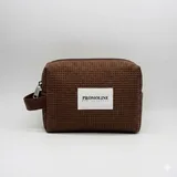 Waffle Cotton Cosmetic Bag with Side Handle – view 2