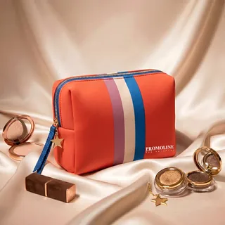 Orange Neoprene Small Makeup Pouch