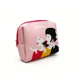 Pink Neoprene Makeup Bag with Illustration – view 2