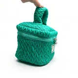 Green Woven Cosmetic Bag with Handle – view 2