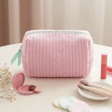 Ribbed Coral Fleece Toiletry Pouch – view 1