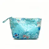Blue EVA Transparent Cosmetic Bag with Floral Pouch – view 2