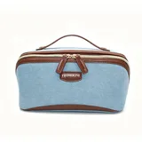 Blue Denim Cosmetic Bag with Handle – view 2