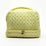 Yellow Double-Layer Quilted Cosmetic Case – view 2