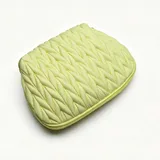 Yellow Quilted Drawstring Cosmetic Pouch – view 2