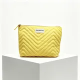 Yellow Chevron Quilted Cosmetic Bag – view 1