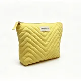 Yellow Chevron Quilted Cosmetic Bag – view 2