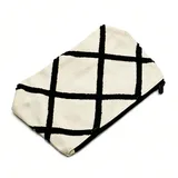 White Tufted Canvas Cosmetic Bag – view 2