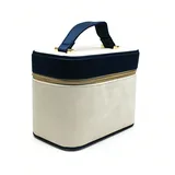 White Leather Vanity Case with Handle – view 2