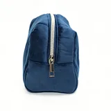Deep Blue Velvet Monogram Cosmetic Bag – view 2