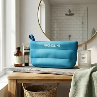 Blue Padded Neoprene Bathroom Organizer