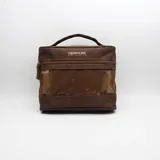 Semi-Sheer Mesh Toiletry Bag with Coffee Edge – view 2