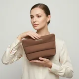 Brown Neoprene Makeup Bag with Wrist Strap – view 2