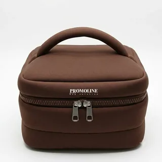 Brown Padded Neoprene Vanity Case with Handle
