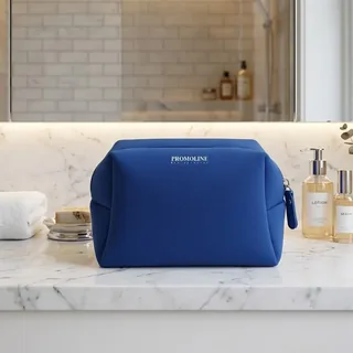 Royal Blue Padded Neoprene Cosmetic Case