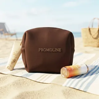 Coffee Brown Neoprene Skincare Pouch