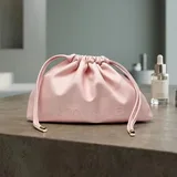 Pink PU Drawstring Makeup Bag – view 1