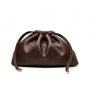 Coffee Brown PU Makeup Bag with Handle