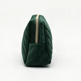 Green Quilted Velvet Cosmetic Bag – view 2