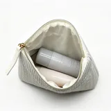 Light Gray Cable Knit Makeup Pouch – view 2