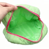 Green Quilted Plush Cosmetic Bag – view 2