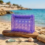 Purple Jelly Clear PVC Cosmetic Bag – view 1