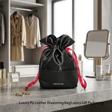 Black PU Jewelry and Cosmetic Pouch – view 1