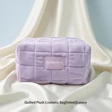 Purple Quilted Plush Makeup Organizer – view 1